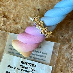 BP Chasin' You Gold Ring with Smokey Topaz